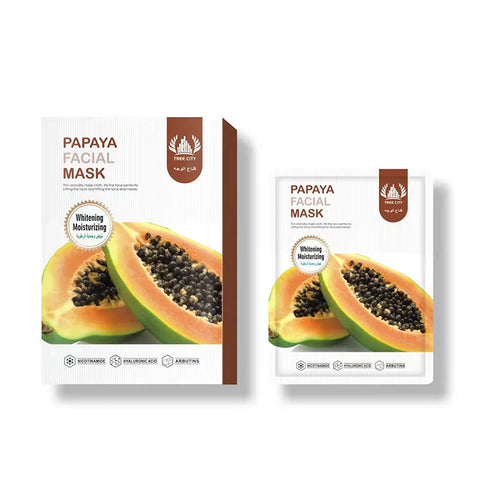 Tree city moisture replenishment papaya whitening moisturizing facial mask pack of 10 - Hopshop Tree city moisture replenishment papaya whitening moisturizing facial mask pack of 10 - Hopshop