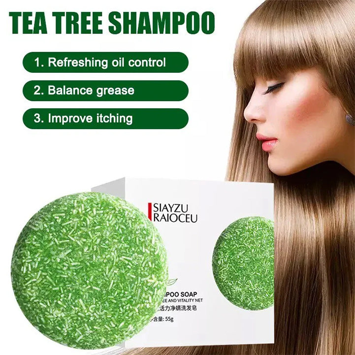 Siayzu raioceu tea tree & vitality shampoo soap 55g effectively removes mites and reduce odor - Hopshop