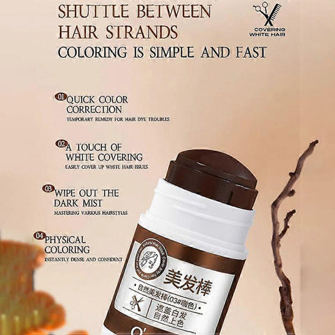 Instant Hair Color Stick, Waterproof and Sweatproof Hair Dye Stick