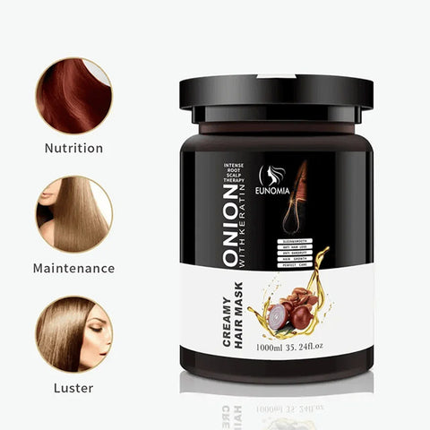 ONION CREAMY HAIR MASK WITH KERATIN 1000ML