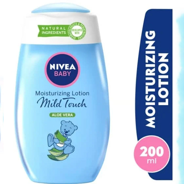 NIVEA BABY MILD TOUCH ALOE VERA MOISTURIZING LOTION 200ML AUTHENTIC MADE IN GERMANY - Hopshop