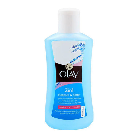 Sale Olay 2-In-1 Cleanser & Toner, Normal/Day/Combo, Alcohol Free, 200ml