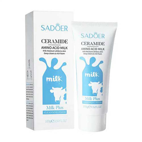 SADOER CERAMIDE AMINO ACID MILK CLEANSING FOAM 100G