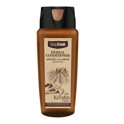 Deep Fresh Herbal Conditioner with Keratin Extract - Alcohol Free, Paraben Free, Keratin Extract 500 ml (16.9 Fl Oz)