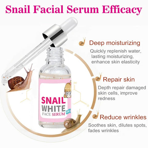 SNAIL WHITE FACE SERUM MOISTURIZING ANTI-WRINKLE ANTI-AGING WHITENING ESSENCE FACE SERUM 30ML