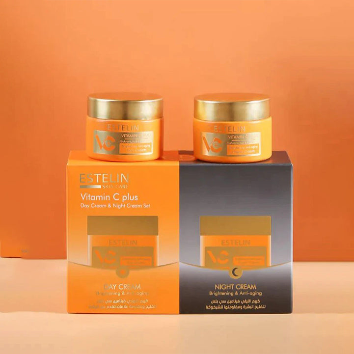 Estelin Vitamin C Plus Brightening & Anti Aging Skin Care Set Pack Of 2