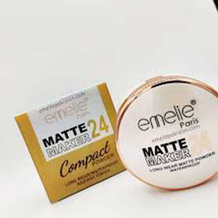 Emelie 2 In 1 Matte Maker 24 Face Compact Long-wear