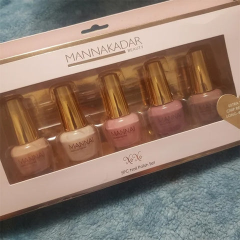 Mannakadar 5pc nail polish set imported - Hopshop