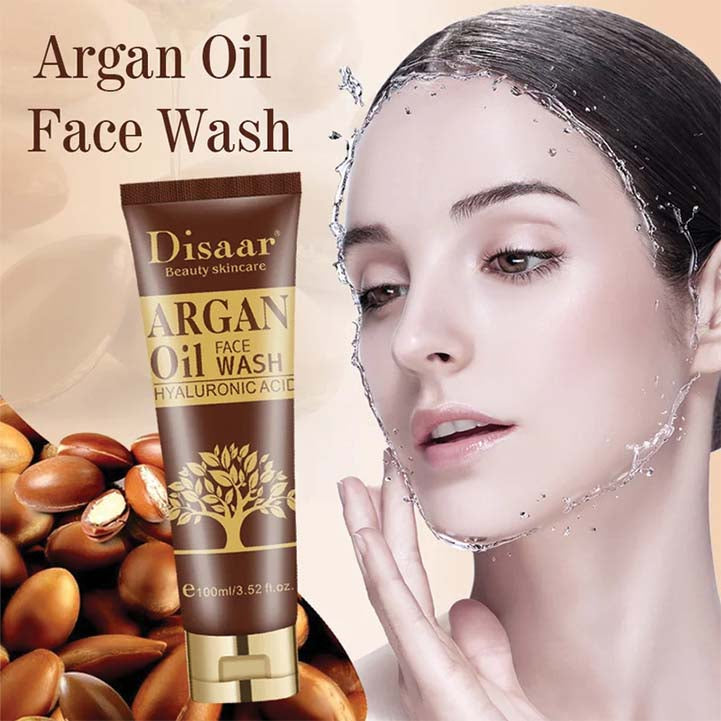 Disaar argan oil hyaluronic acid face deep cleansing moisturizing face wash 100ml original - Hopshop