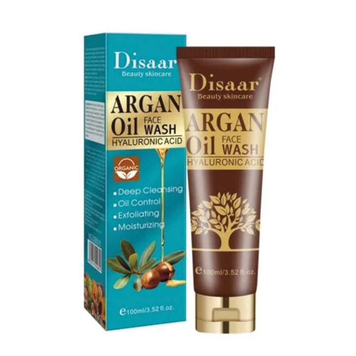 Disaar argan oil hyaluronic acid face deep cleansing moisturizing face wash 100ml original - Hopshop