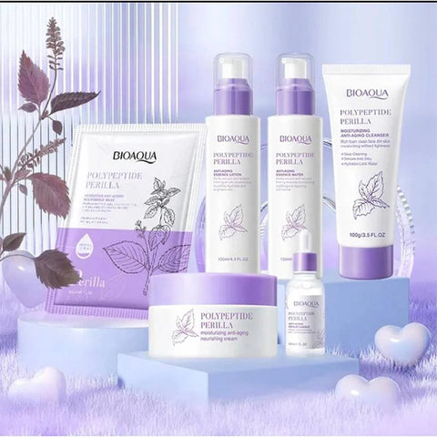 Bioaqua Pack of 4 Polypeptide Perilla Anti Aging Skin Care Set