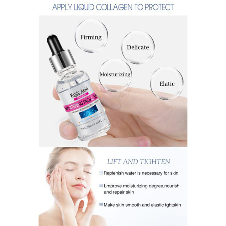 Kojic acid collagen whitening facial serum 30ml - Hopshop