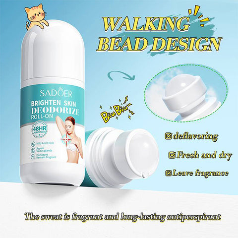 ROREC SADOER BRIGHTEN SKIN DEODORIZE ROLL ON 48HR PURIFY TASTE MILD FRESH REPAIR SWEAT GLANDS 50ML