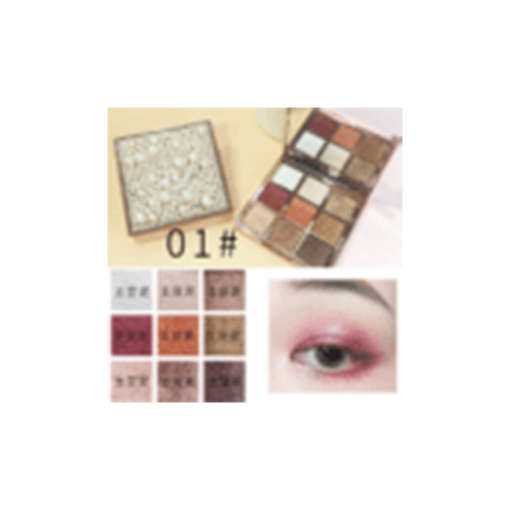 Xue fei fei morandi nine-color dazzling pearl eye shadow pallete imported - Hopshop