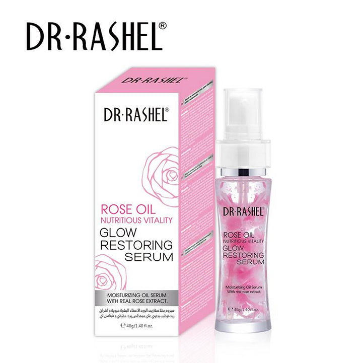 Dr Rashels Rose Oil Glow Restoring Serum Moisturizing Oil Serum with Real Rose Extract 40ml