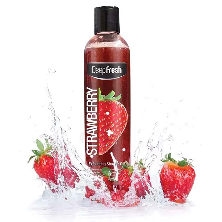 Deep fresh exfoliating shower gel strawberry 400ml - Hopshop