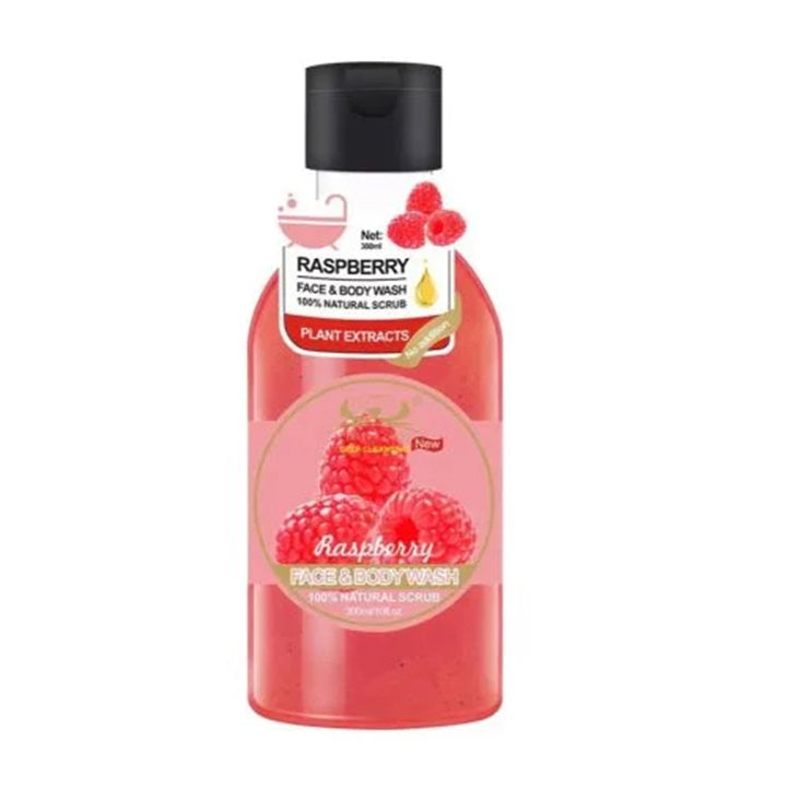 Pretty cowry raspberry face & body wash 300ml imported - Hopshop