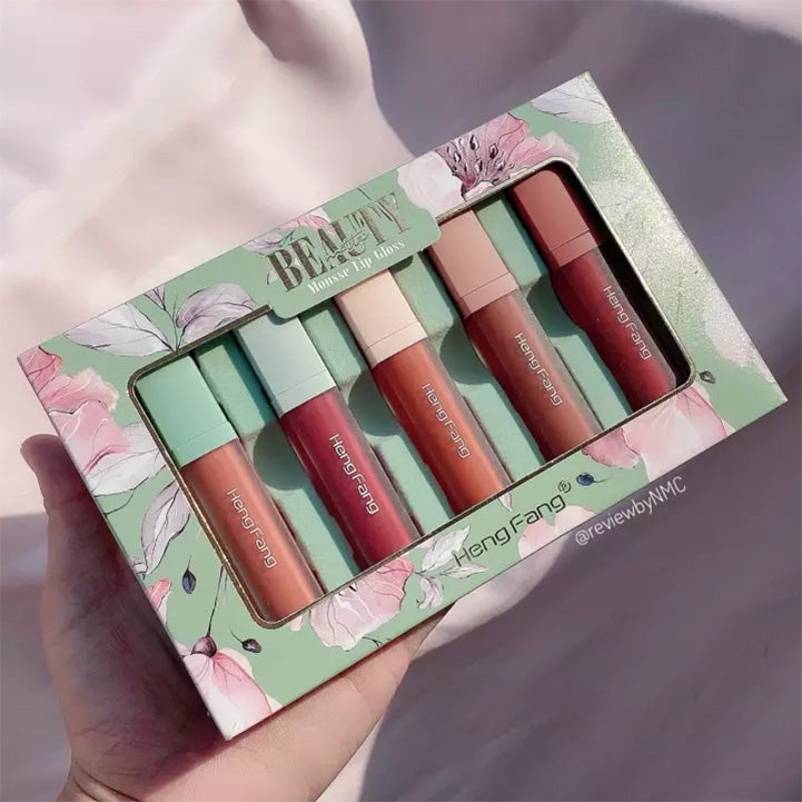 Hengfang mousse lip-glosses fresh stock pack of 5 - Hopshop