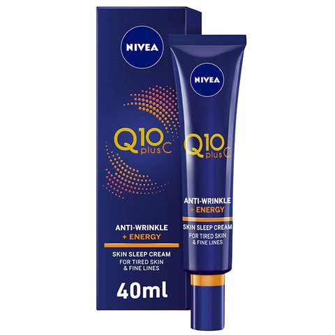 NIVEA Q10 PLUS C ANTI-WRINKLE + ENERGY NIGHT FACE CREAM, VITAMIN C, 40ML ORIGINAL