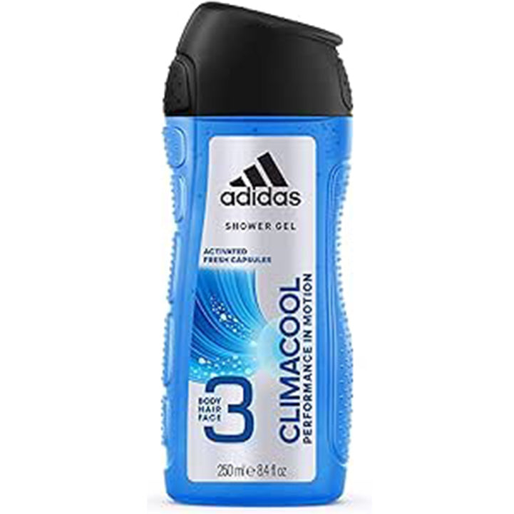 Adidas Sport Sensation Climacool 3in1 Body, Hair and Face Shower Gel for Men, 250ml