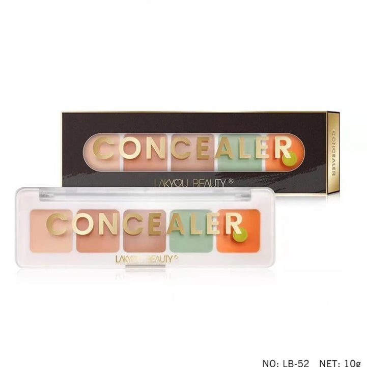 Sale Premium Quality 5 IN ONE Base Concealer Palette Shade Concealer (Multicolour - 01)