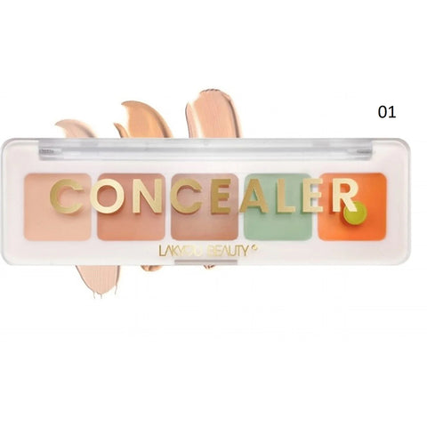 Sale Premium Quality 5 IN ONE Base Concealer Palette Shade Concealer (Multicolour - 01)