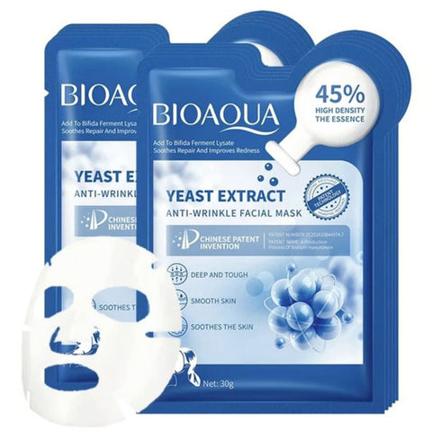 BIOAQUA Yeast Extract Anti-Wrinkle Facial Sheet Mask