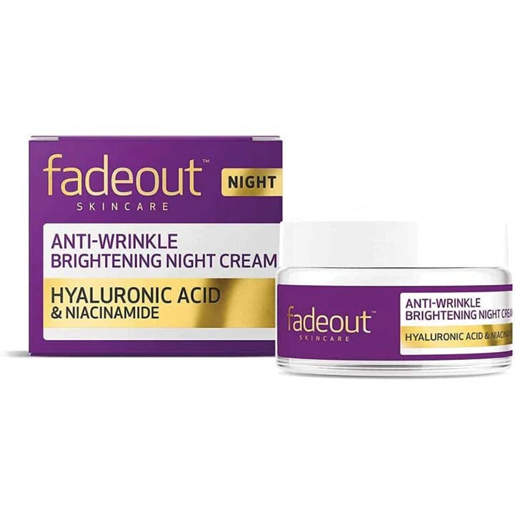 Fade out anti wrinkle brightening night cream with hyaluronic acid & niacinamide exfoliating skin renewal night cream 50ml - Hopshop