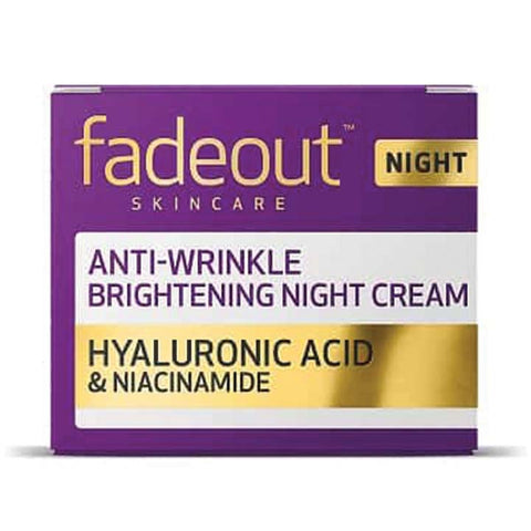 Fade out anti wrinkle brightening night cream with hyaluronic acid & niacinamide exfoliating skin renewal night cream 50ml - Hopshop