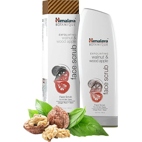 Botanique exfoliating walnut & wood apple face scrub for all skin types, free from parabens, sls and phthalates, - Hopshop