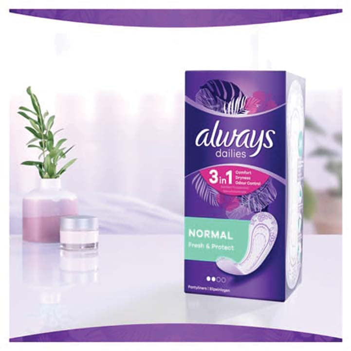 Always scented dailies fresh & protect normal pantyliners imported - Hopshop