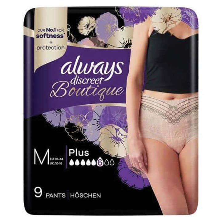 Always discreet boutique incontinence underwear medium, plus – flower prints imported - Hopshop
