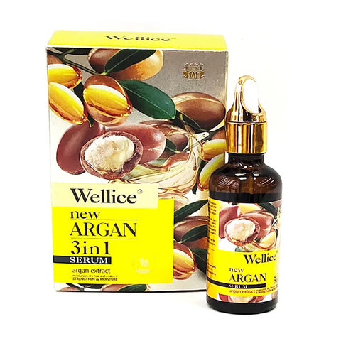 Wellice 50ml 3 in 1 serum for hair argan extract - Hopshop