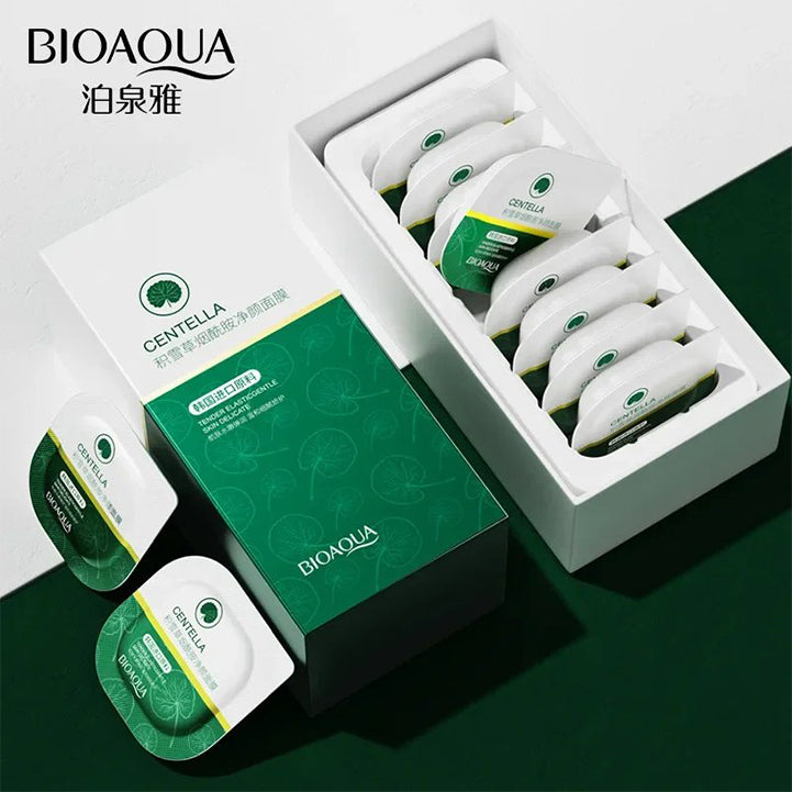 Bioaqua 8Pcs/Set Pudding Face Mask Avocado Hyaluronic Acid Moisturizing Deep Cleaning Face Masks Mud Cream Beauty Skin Care