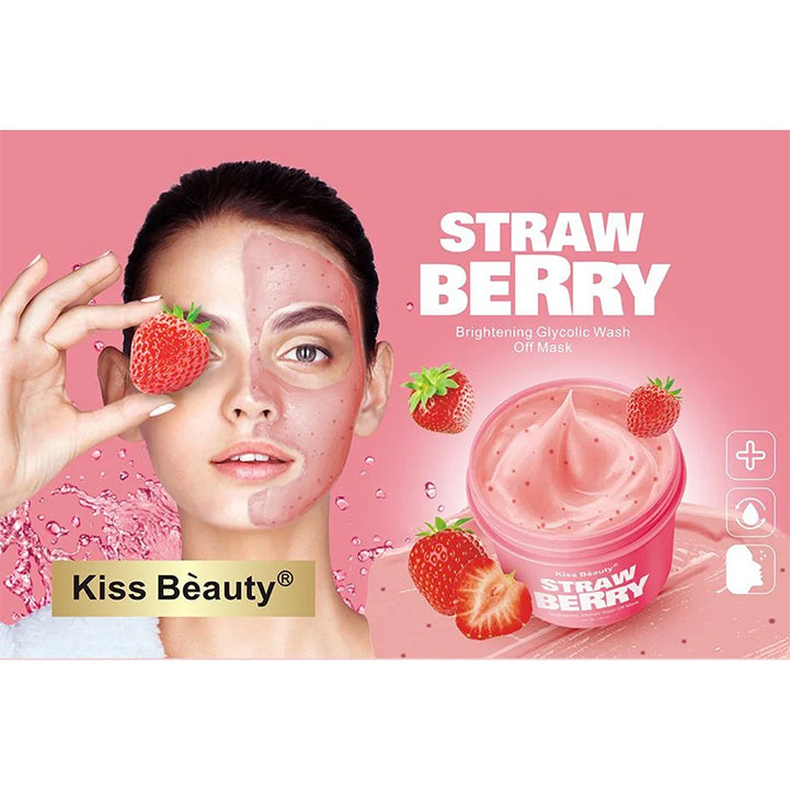 Kiss beauty strawberry mask 100ml imported - Hopshop