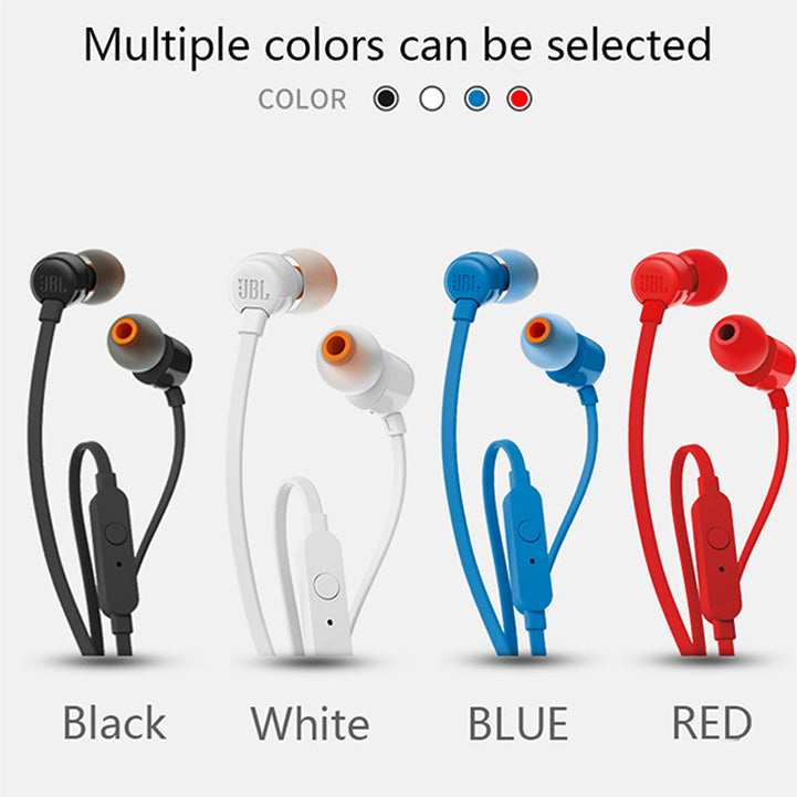 JBL Tune 110 3.5mm Wired Earphones With Mic - Hopshop