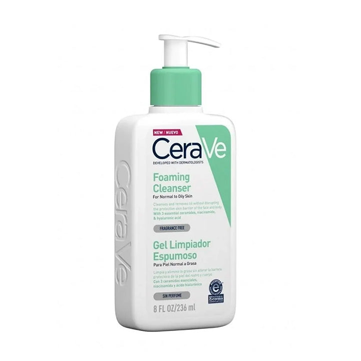 CeraVE FOAMING CLEANSER NORMAL TO OILY SKIN 236ML - Hopshop