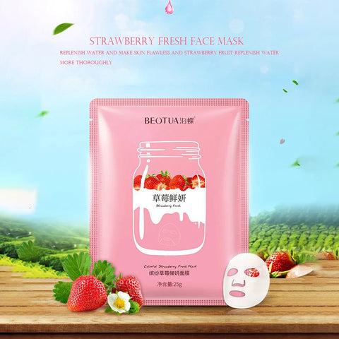 Bioaqua - Beotua Natural Fruit Extracts Face Sheet Mask Strawberry