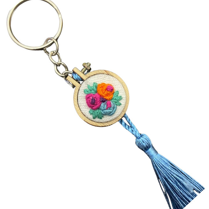 Floral Fusion Handcrafted Keychain