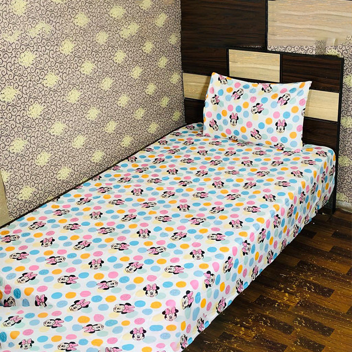 Single Bed Sheet with Pillow - Hopshop