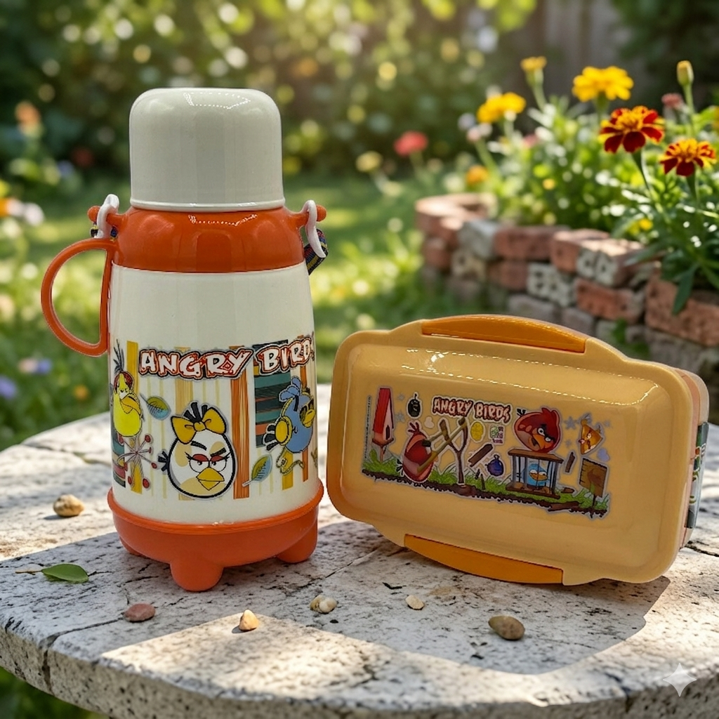 Angry Bird Hot and Cold Water Bottle and Lunch Box