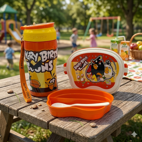 Angry Bird Bottle and Lunch Box