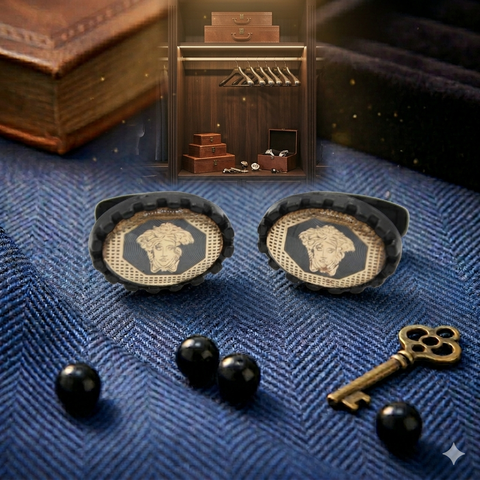Oval Shaped Cufflinks Stud