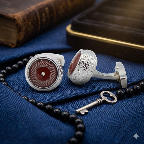 D2 Plain Brown Cufflinks For Men