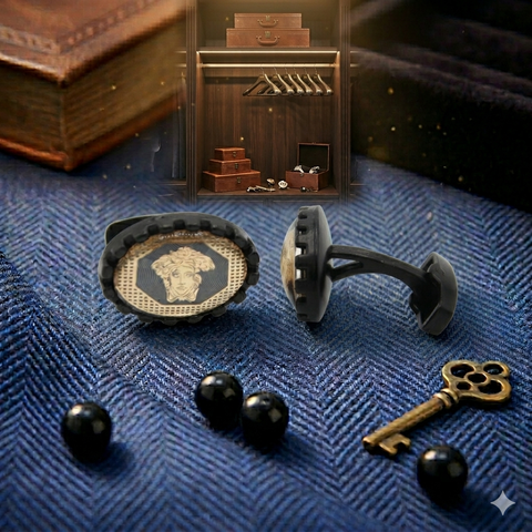 Oval Shaped Cufflinks Stud