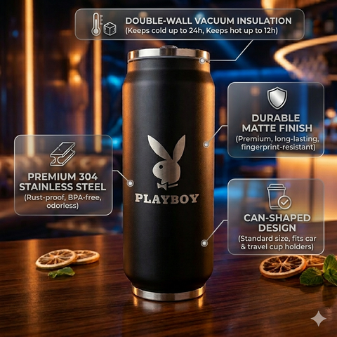 Playboy Flask Stainless-Steel Insulated Can (Tumbler)