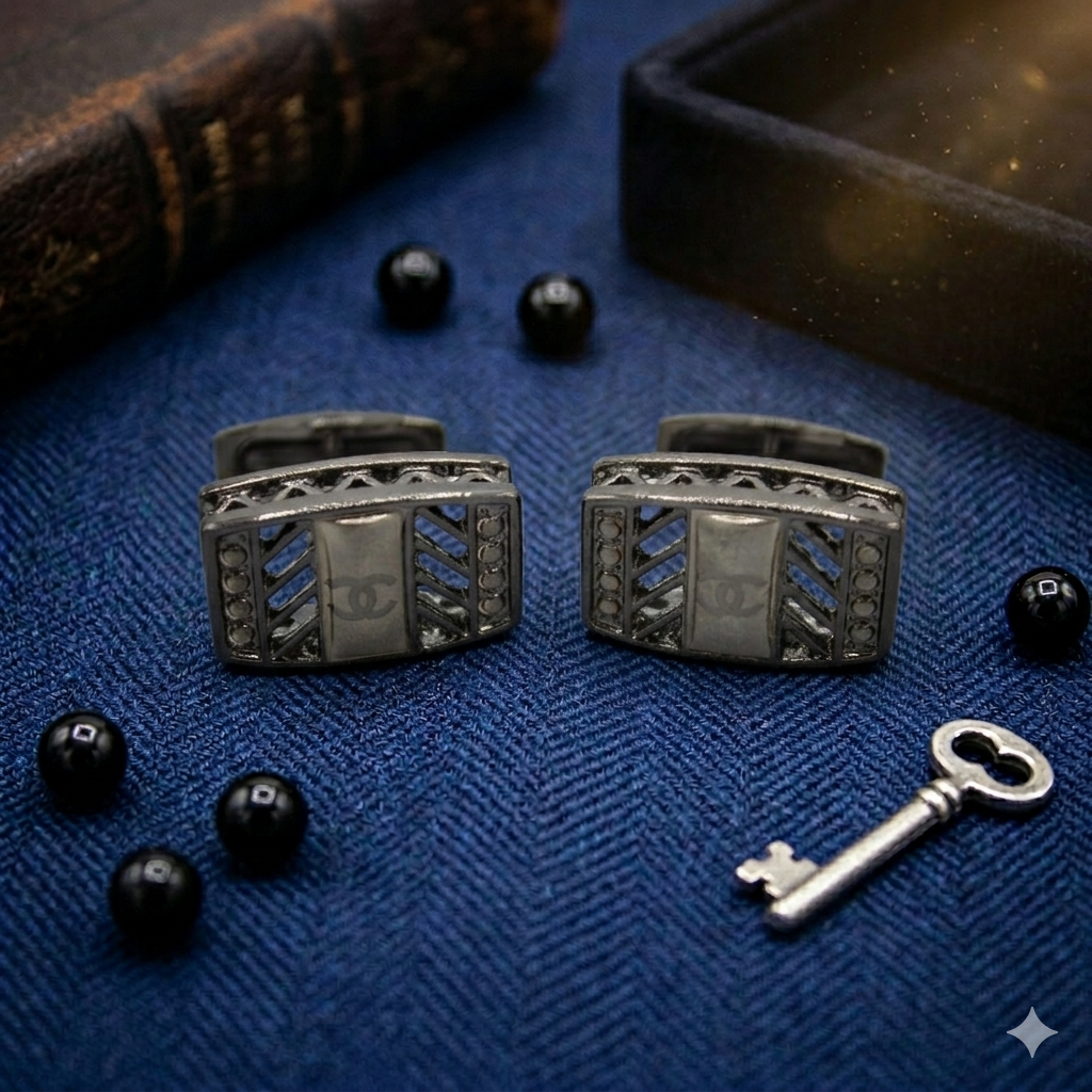 Channel Branded Cufflinks Stud
