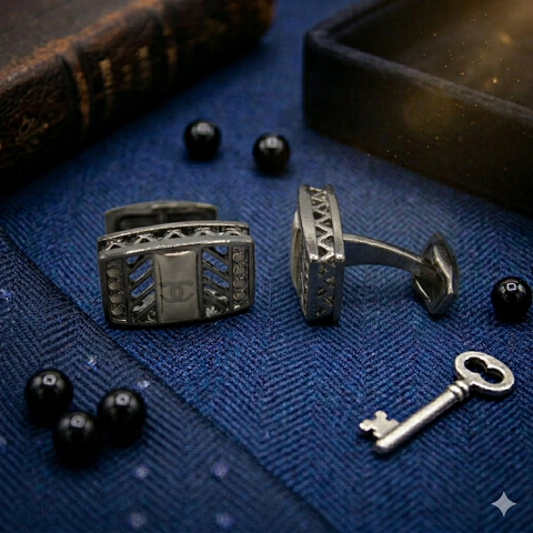 Channel Branded Cufflinks Stud