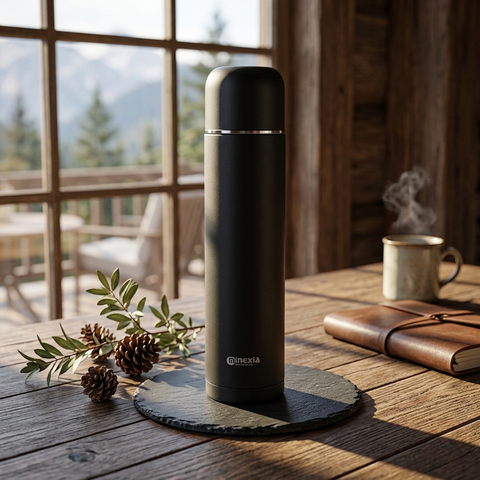 Premium Quality Mat Black Stainless Steel Thermos