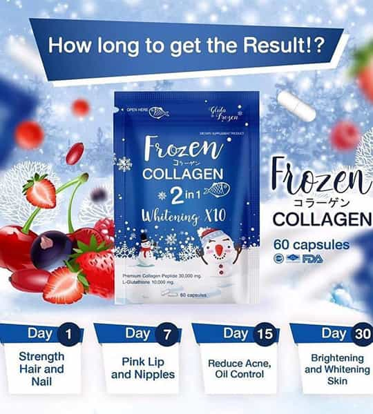 Frozen gluta collagen 2 in 1 whitening capsules made in japan imported - Hopshop